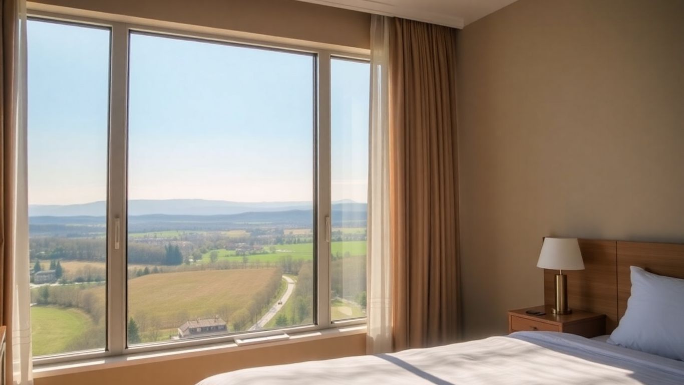 Hotelzimmer mit Blick auf Boxberg Heidelberg